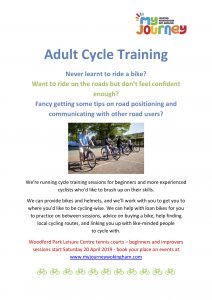 adult cycle training Woodley