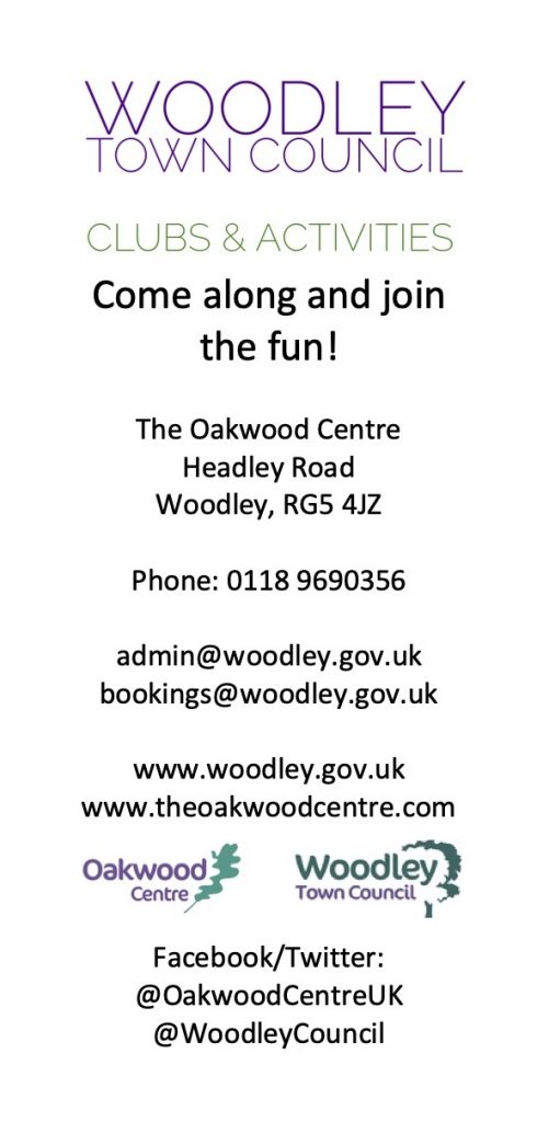 clubs and activities Woodley Town Council