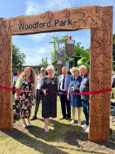 mayor opens new play area at Woodford Park
